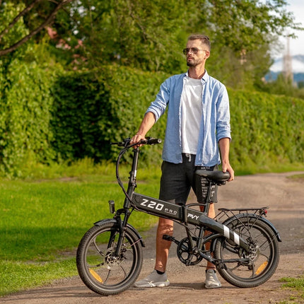 Bicicletta Elettrica Pieghevole PVY Z20 PRO, E-Bike per Uomo e Donna, 50N.m 250W 36V 10.4Ah, Batteria Rimovibile per Pendolarismo, con 7 Velocità