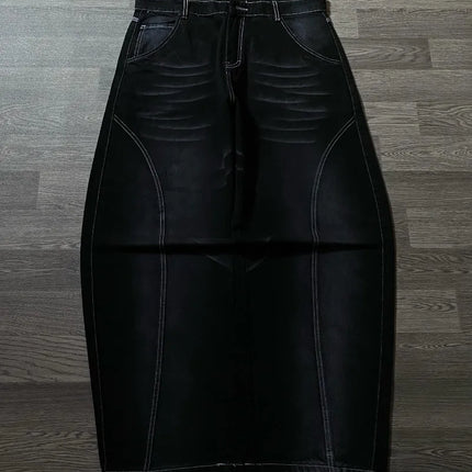 Jeans Larghi da Donna Y2K Gothic Hip Hop Joker con Stampa Retrò e Ricami a Lettere, Nuova Moda Americana 2026