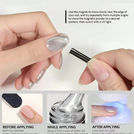 3x0.7cm Round Nail Art Cat Eye Gel Magnetic Pen for Gel Polish 3D Cat Eye Nails Painting Strong Magnet Stick Manicure DIY 2030