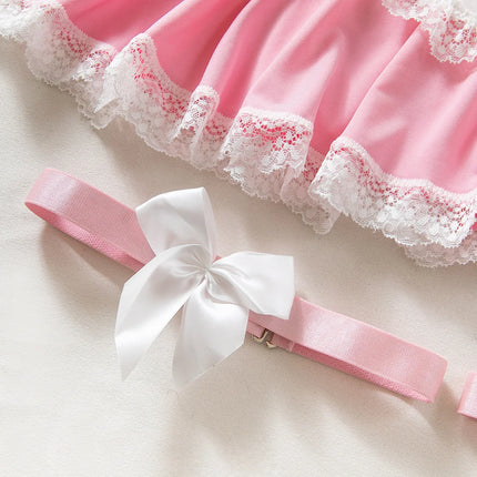 Women Transparent Bra And Panty Garter Underwear Set Hot Erotic Sexy Costumes Underwear Open Bra Thong Sexy Lingerie Sets