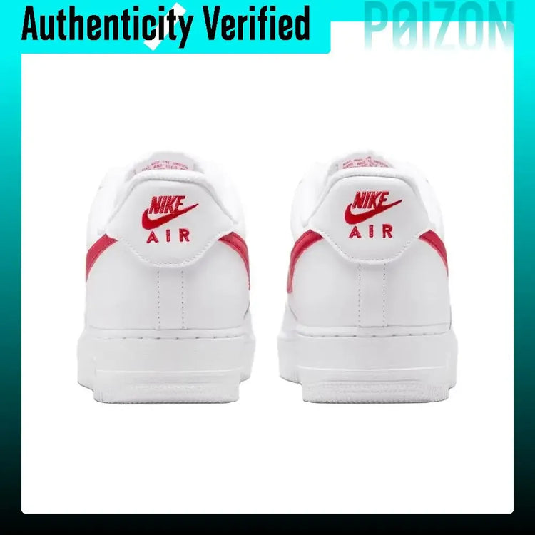 Nike Air Force 1 Skate Shoes Men's Low-top White Red FJ4146-133