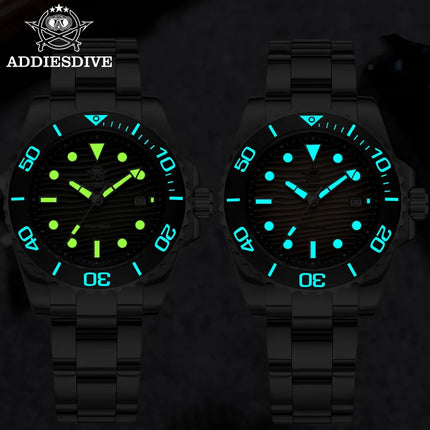 ADDIESDIVE Luxury Men's Quartz Watch Japan 2115 Stainless Steel Diving Luminous Watches 200m Waterproof High-End Wristwatch New