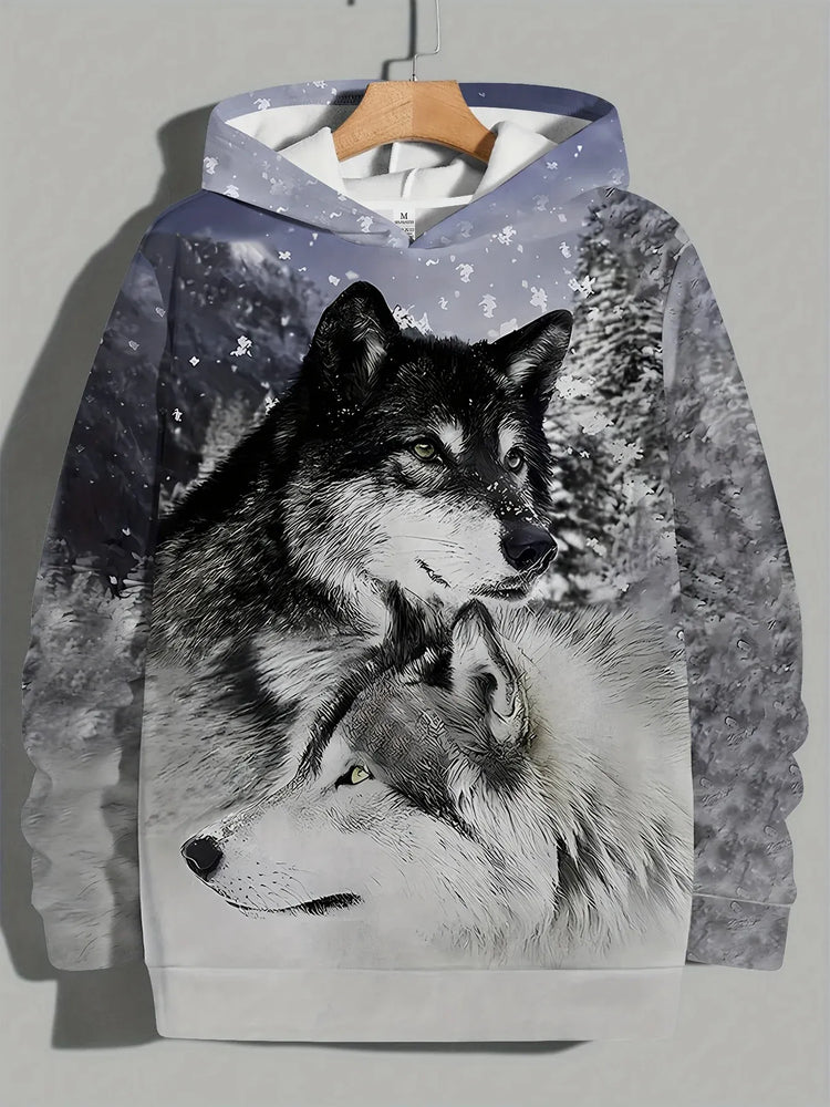 Animal Wolf Tiger 3D Print Hoodies Men Women Fashion Streetwear Hooded Sweatshirts Oversized Hoodie Pullovers Tops Man Clothing