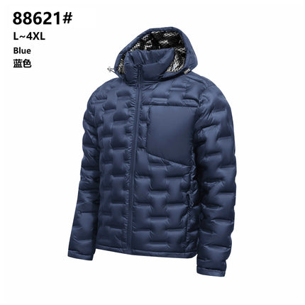 Graphene Self-heating Puffer Jacket Men Solid Windproof Pleated Padded Jackets Brand Classical Warm Winter Down Coat Male Parkas