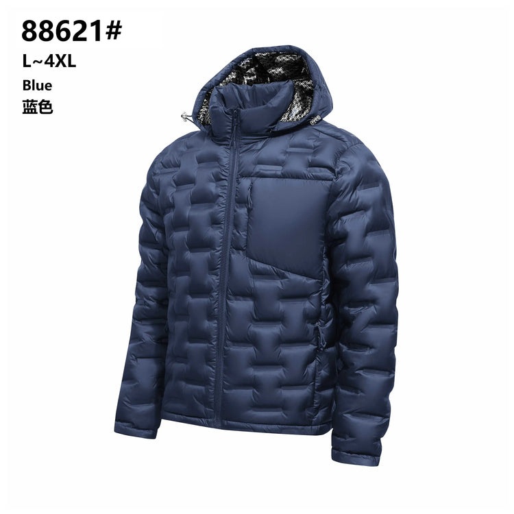 Graphene Self-heating Puffer Jacket Men Solid Windproof Pleated Padded Jackets Brand Classical Warm Winter Down Coat Male Parkas