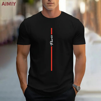 T-shirt da uomo casual sportiva oversize ampia più abbigliamento con stampa Milano comoda maglietta da shopping girocollo a maniche corte