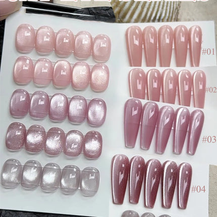 WS 10ml 6-Color Silver Water Light Cat Magnetic Gel Nail Polish Nail Supplies Vernis Semi Permanent Gel for Fall Winter Nails