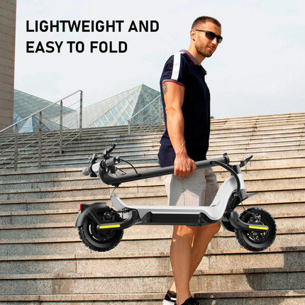 Monopattino Elettrico Pieghevole per Adulti ALNSOOR X5S, Doppio Motore 1000W * 2, Batteria 48V18.2AH, Pneumatici da 10 Pollici, E-Mountain Scooter