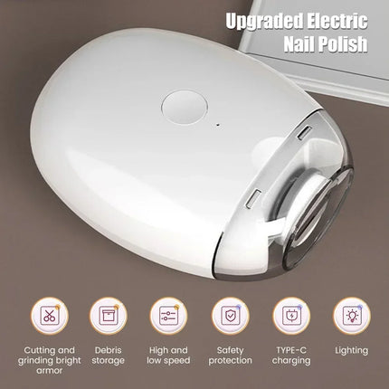 Electric Nail Clipper Cutter With LED Light Rechargeable Nail Cutter Manicure For Baby Adult Nail Polish Manicure Tool Nail Care