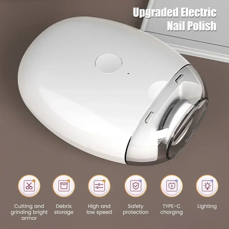 Electric Nail Clipper Cutter With LED Light Rechargeable Nail Cutter Manicure For Baby Adult Nail Polish Manicure Tool Nail Care