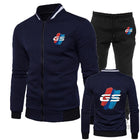 2025 Spring And Autumn Man's GS Adventure Motorcycle Logo Print Street Fashion Cardigan Popular Hoodies Pants Suits Pants Suits PlatiNum
