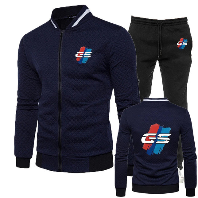 2025 Spring And Autumn Man's GS Adventure Motorcycle Logo Print Street Fashion Cardigan Popular Hoodies Pants Suits Pants Suits PlatiNum