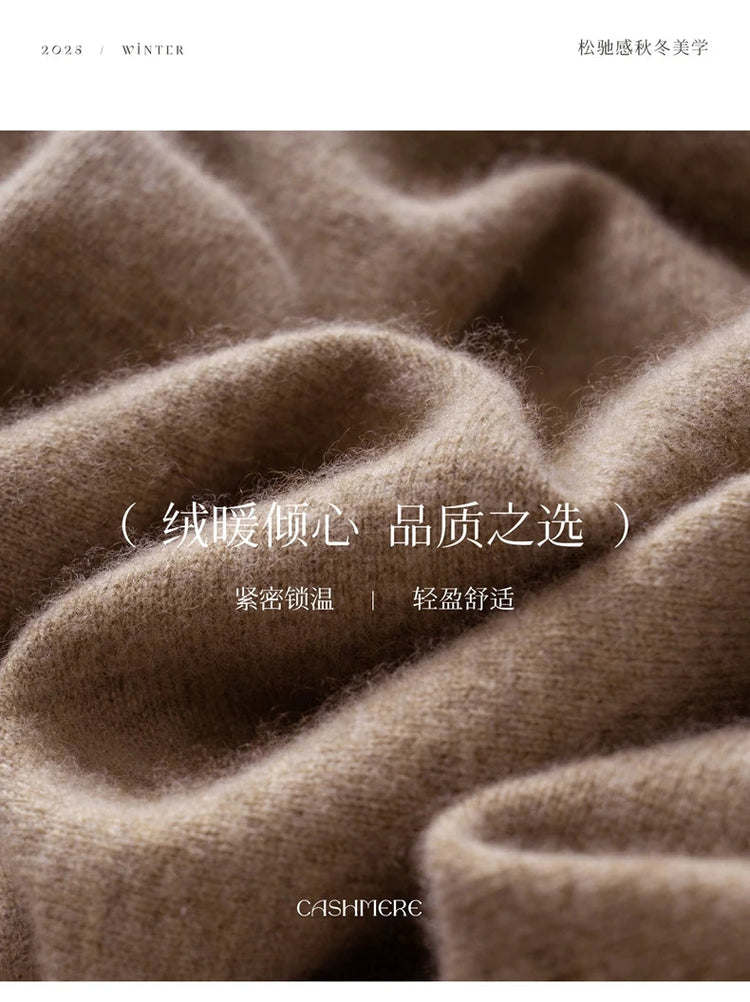 High quality Women's 100% Cashmere High Waisted Umbrella Skirt Autumn Winter Elastic Knitted Fabric Breathable Warm Soft Comfort PlatiNum