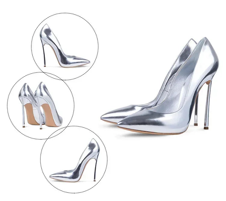 【Measure your feet length before order】Luxury Designer Women Pumps Stiletto High Heel Sexy Fetish Party Zapatos De Tacon C-PU-1