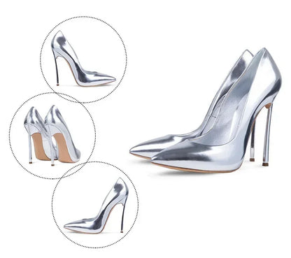 【Measure your feet length before order】Luxury Designer Women Pumps Stiletto High Heel Sexy Fetish Party Zapatos De Tacon C-PU-1