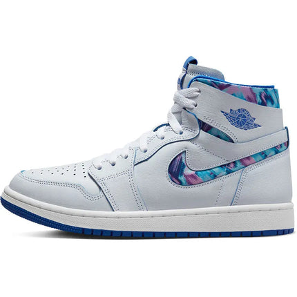 Scarpe da ginnastica alte Nike Air Jordan 1 Zoom originali da donna DV5575-140 platinumshop