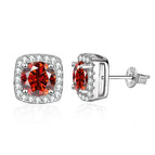 FB Argent - Rouge / 0,5 ct Zircon SANS TRAITEMENT