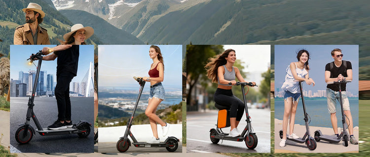 Monopattino Elettrico AOVOPRO A1MAX con Motore Potente da 500W, Velocità Massima 35KM/H, Autonomia 45KM, Batteria 42V14.5AH, Pneumatici da 10 Pollici, Pieghevole e Intelligente