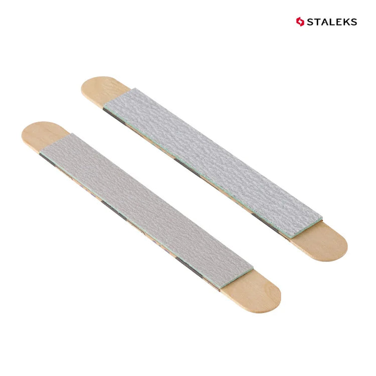 STALEKS Disposable Nail Sponge Polishing Bar Wood Plate Manicure Polishing Frosted Strip Buffing Sanding Nail File Makeup Tools