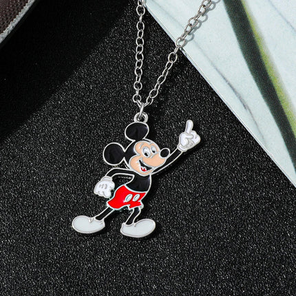 Gioielli Disney minimalisti - Collana con ciondoli smaltati di Topolino da indossare ogni giorno PlatiNum
