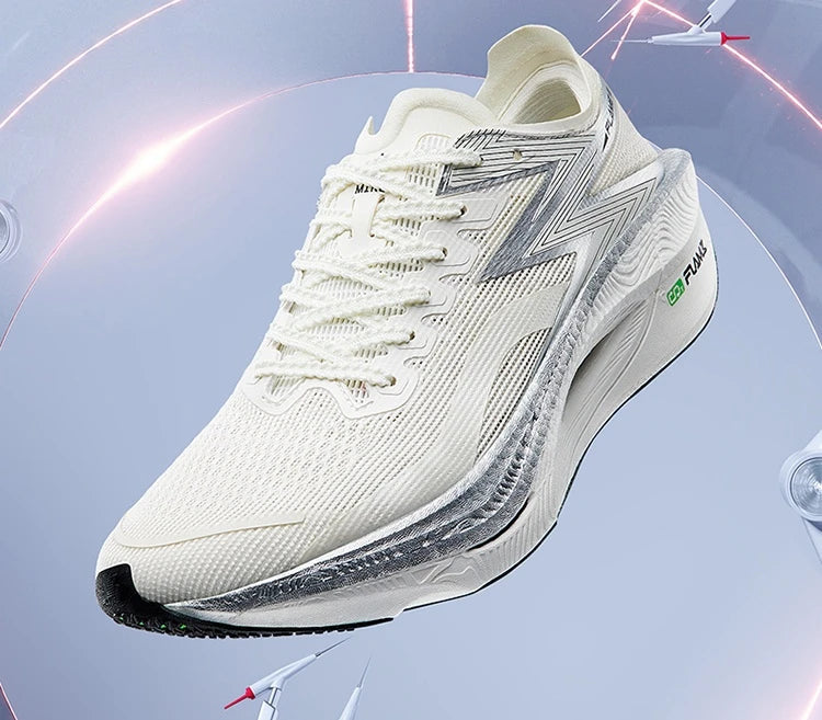 361 Degrees FLAME 3.0 Men Women Running Shoes Carbon Plate Racing Rebound Stable Breathable Wear-resistant Sneakers 672412207 PlatiNum