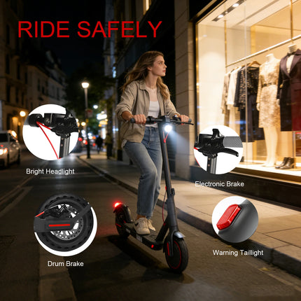 JUICEASE JB80 Scooter elettrico 500W Potenza di picco 35KM 31KM/H 36V10.5AH Batteria lunga Pneumatici da 8,5 pollici con Smart APP Pieghevole EScooter