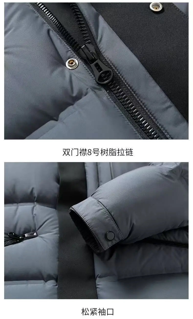 2025 Autumn/Winter New Men's Hooded Down Jacket New National Standard White Duck Down Thickened Warm Youth Leisure Coat