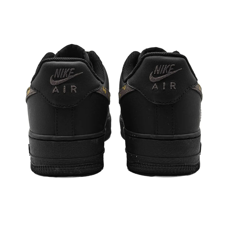 Nike Air Force 1 Luxury Design Leather Abrasion Resistant Slip Resistant Low top Skateboard Shoes Men's Black Brown