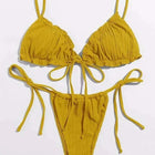 Nuovo 2025 Costume da bagno sexy Pit stripe Bikini Donna Costumi da bagno Costumi da bagno Push Up Biquinis Fasciatura Beachwear Set bikini solido platinumshop