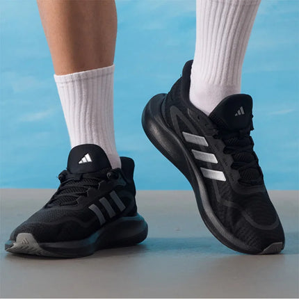 Scarpe da corsa riflettenti adidas All Black, sneakers casual atletiche antiscivolo con cuscino in rete traspirante, per uomo e donna JH5150