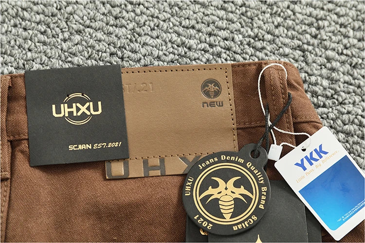 2025 Spring and Autumn New American Retro Heavyweight Patchwork Cargo Pants Men's Fashion Multi-pocket Casual Loose Trousers