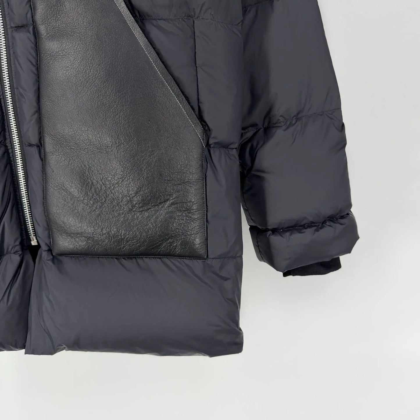 2025 High Street Men's Gothic Paneled Casual Puffer Jacket Male Comfortable Fashion Down  Jackets