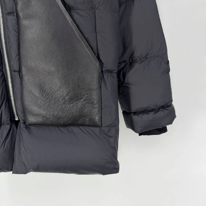 2025 High Street Men's Gothic Paneled Casual Puffer Jacket Male Comfortable Fashion Down  Jackets