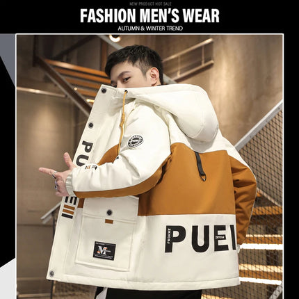 Fashion Men's Hooded Jackets 2026 Spring Autumn Youth High Streetwear Loose Casual Coat Outdoor Zipper Windbreaker Tops Clothing