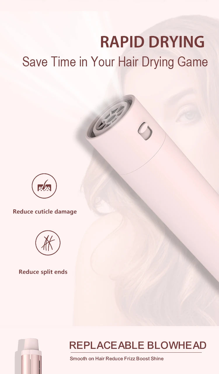 5in1 Hair Dryer Brush Curling Iron Hair Dryer Detachable Auto Wrap Curlers Fast Drying Electric Styling Hair Blower Brush