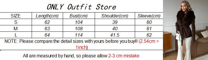 Women Wool Blend Coat Big Faux Fur Collar And Cuffs Belted Waist Wrap Loose Winter Jacket Thick Warm Elegant Lady Outerwears