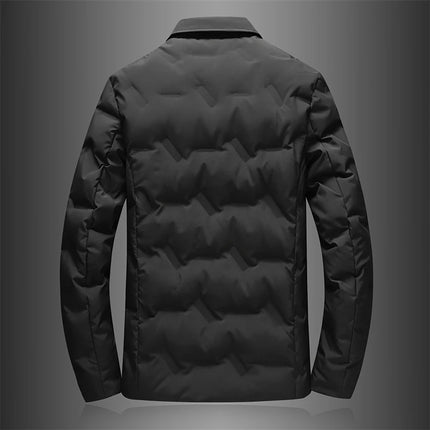 Minglu Autumn Winter White Duck Down Men's Down Blazers Luxury Solid Color Single Breasted Casual Male Jackets Down Man Coats