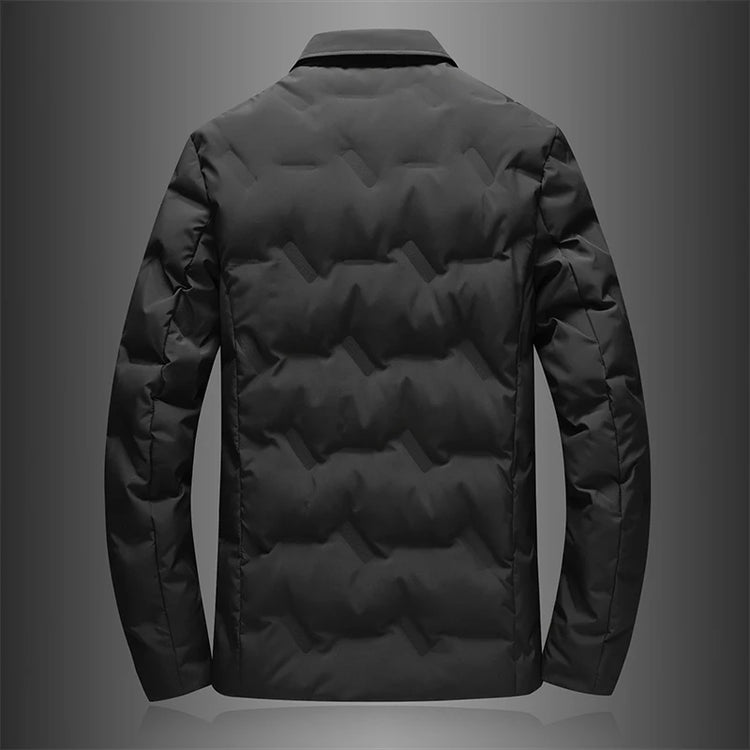 Minglu Autumn Winter White Duck Down Men's Down Blazers Luxury Solid Color Single Breasted Casual Male Jackets Down Man Coats