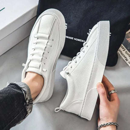 Sneakers for Men  Fashion Casual Lace Up Round Toe Flat White mens Running Sport Shoes Zapatillas Deportivas Hombre