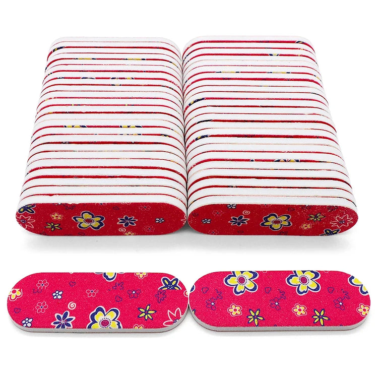 50Pcs Mini Double‑Sided Nail File Sanding Block Colorful Foam Polishing Board For Manicure Pedicure Nail Beauty Work