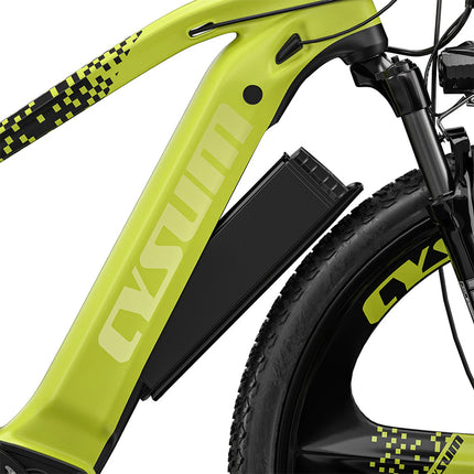 Bici elettrica da montagna CYSUM M520, bici elettrica fuoristrada per adulti da 29", bicicletta elettrica assistita a pedale, batteria 48 V 15 Ah, cassetta a 7 velocità