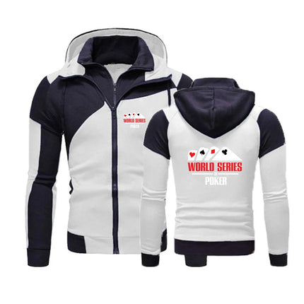 World Series of Poker 2024 Spring and Autumn New Men's Sweatshirt Printing Color Matching Hoodie Cotton High Quality Tops PlatiNum