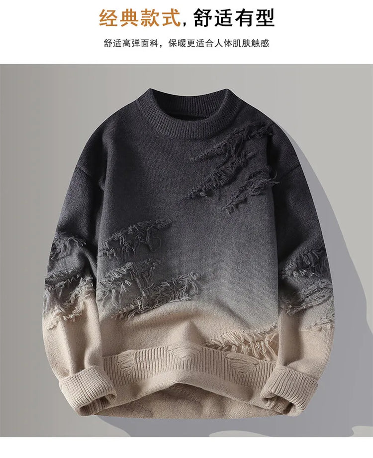 Winter Sweaters for male men thick O-neck sweater men Student youth sweaters autumn Men's wool Casual Knitwear Pullover men