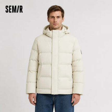 Semir Down Jacket Men 2026 Winter New Hooded Mid-Length Thick Versatile Coat