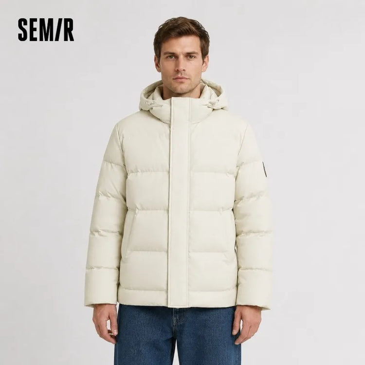 Semir Down Jacket Men 2026 Winter New Hooded Mid-Length Thick Versatile Coat