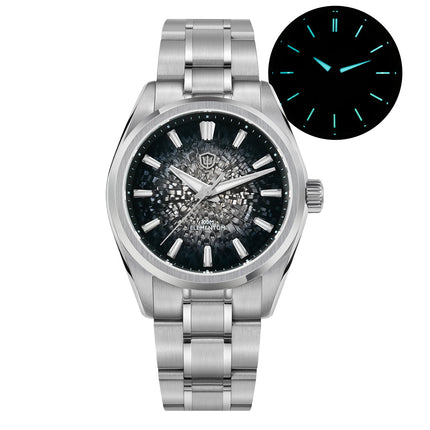 Watchdives WD0003C Ice Crack Dial 38mm Men Watch VH31 Sweep Seconds Quartz Movement Sapphire Luminous 10Bar Waterproof Watches