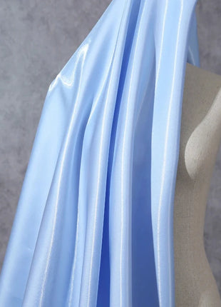 Tessuto Satinato Liquido Lucido di Lusso Riflettente Effetto Galassia per Abiti da Sposa e Design di Abiti alla Moda