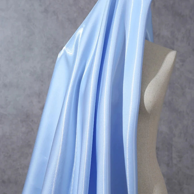 Tessuto Satinato Liquido Lucido di Lusso Riflettente Effetto Galassia per Abiti da Sposa e Design di Abiti alla Moda