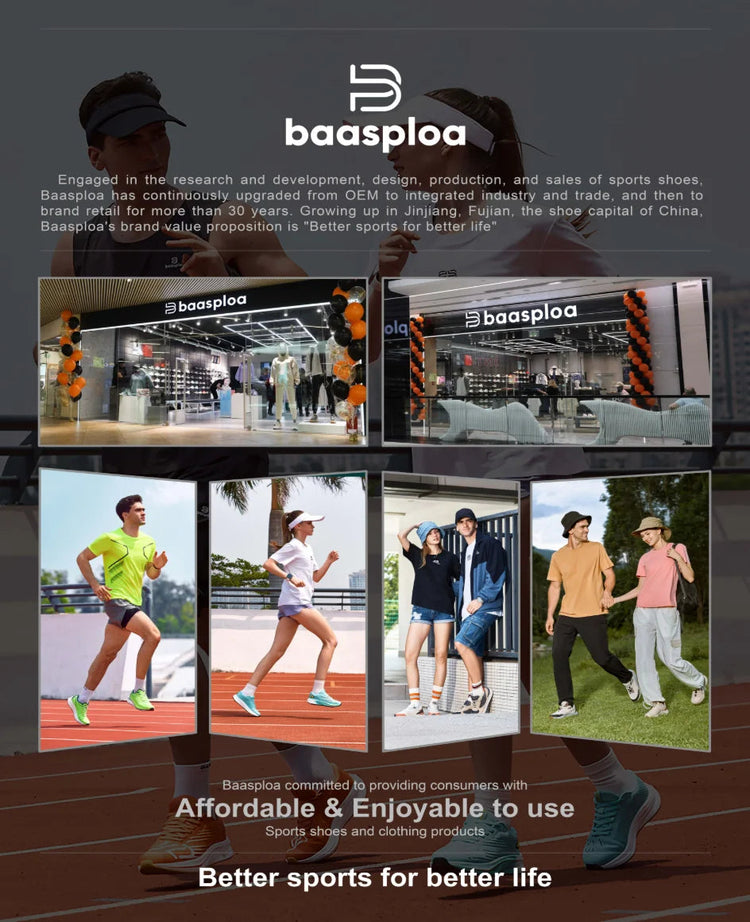 Baasploa Running Shoes Men Carbon Plate Professional Cushioning Anti-slip Sneaker Female Casual Breathable Jogging Sports Shoes PlatiNum