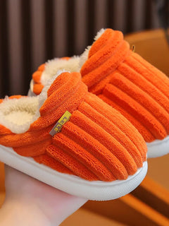 SmilePoP New Classic Fuzzy Kids Shoes Winter Outdoor Warm Antiskid Children's Slippers Indoor Furry Comfortable Home Girl Shoes